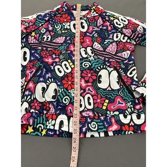 Adidas Originals Jacket Women Medium Hattie Stewart Floral Eyes Track Full Zip - Picture 5 of 12